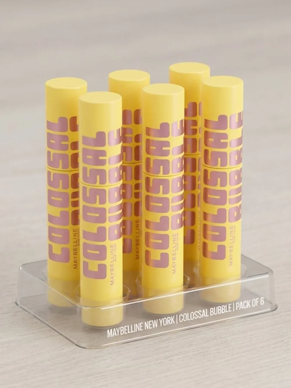 Maybelline Colossal Bubble Washable Mascara Makeup, High Intensity Black 6 Pack